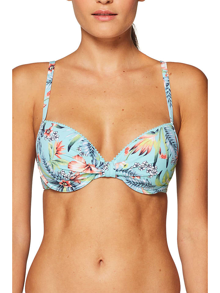ESPRIT Bikini Oberteil in Türkis Bunt günstig kaufen limango