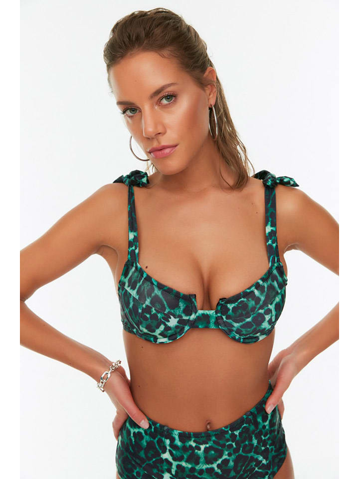 trendyol Biustonosz bikini w kolorze zielonym najlepsze wyprzedaże w limango
