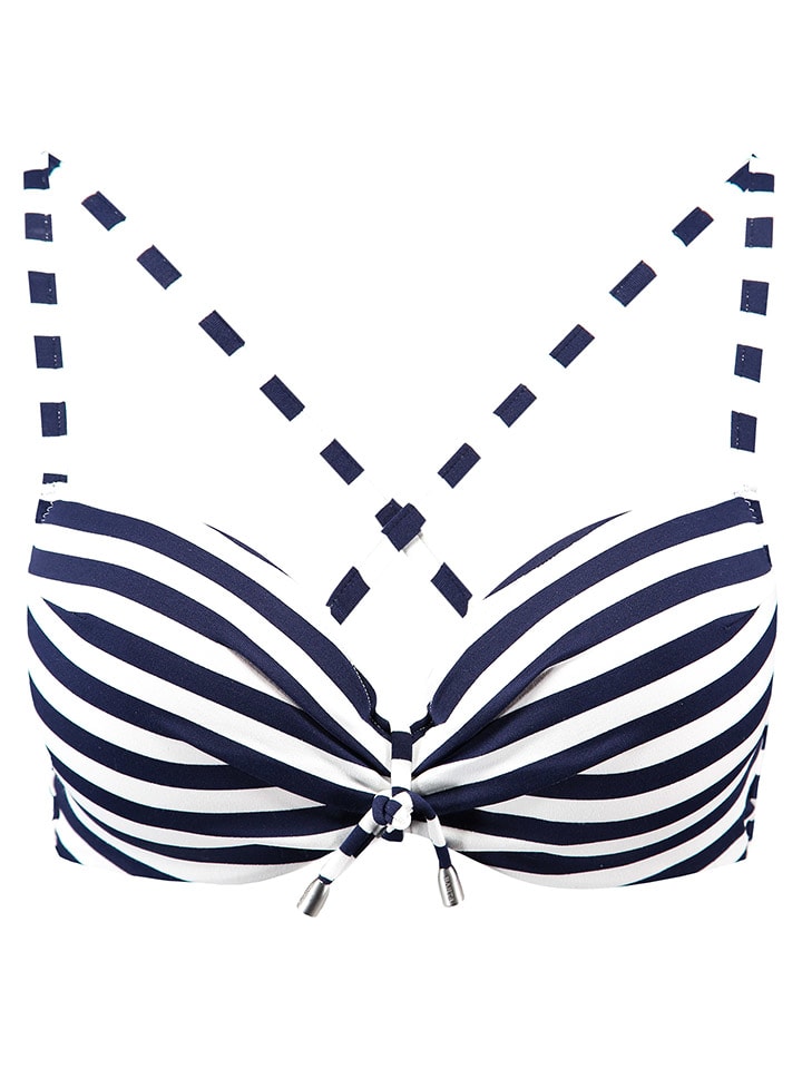 Barts Bikini Oberteil Coaste In Dunkelblau Wei G Nstig Kaufen Limango