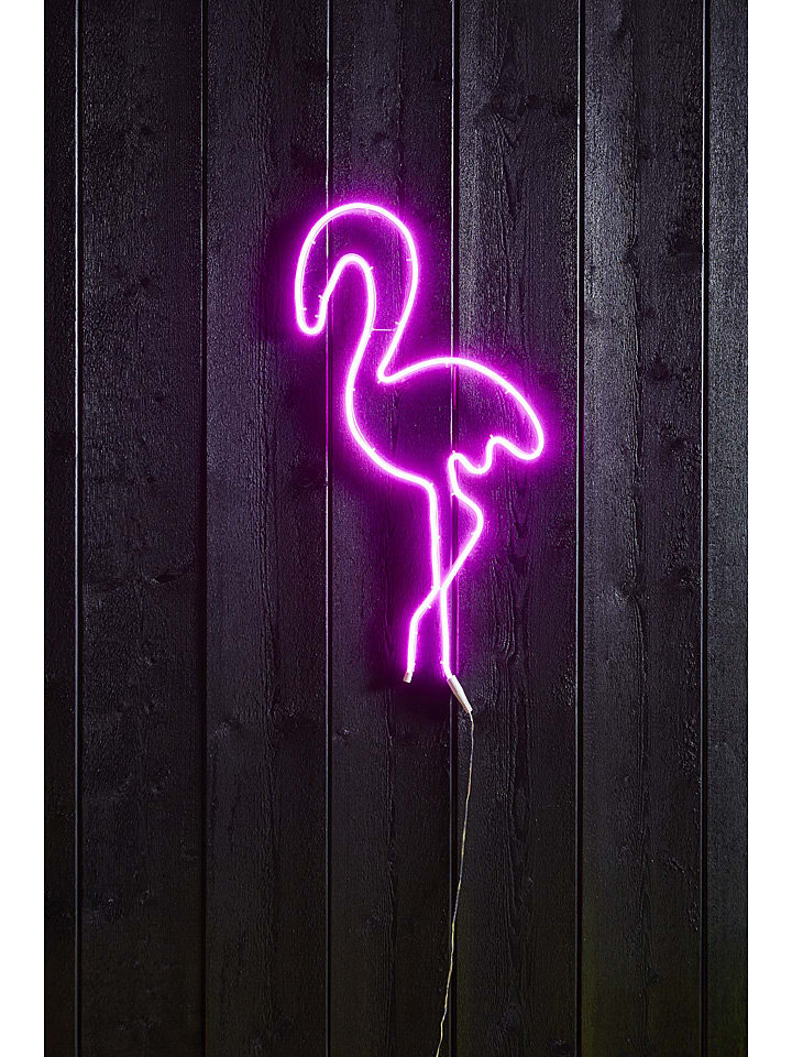 STAR Trading LED-Silhouette "Flatneon - Flamingo" in Pink - (B)35 x (H)74 cm - 16% | Lichterketten-dekobeleuchtung