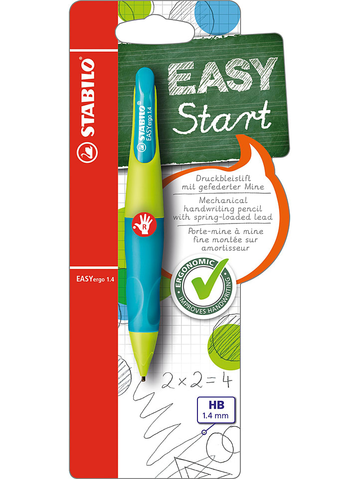 STABILO Druckbleistift "Easy ergo" - Rechtshänder - in Türkis/ Grün - 12% | Schulzubehoer