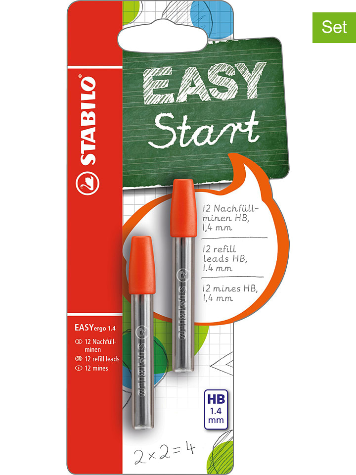 STABILO 2er-Set: Nachfüllminen "Easy ergo" - 2x 12 Stück - 16% | Schulzubehoer