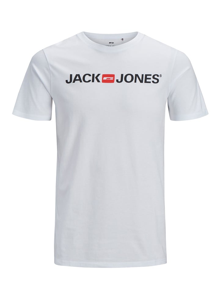 Jack & Jones Koszulka "JJECORP" w kolorze białym rozmiar: M