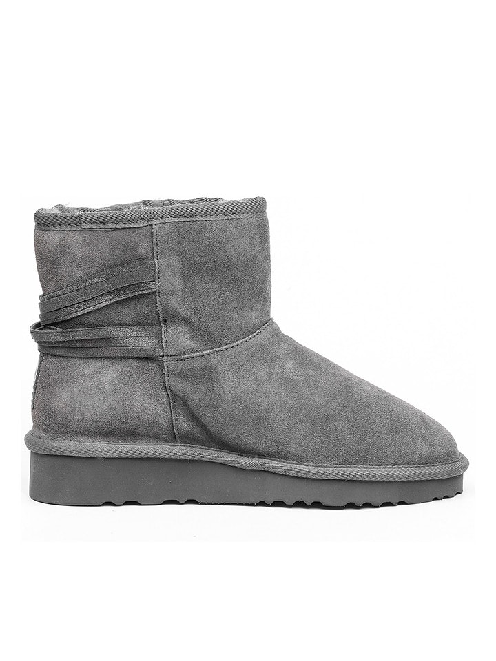 Gooce Leder-Winterboots "Eppie" in Grau - 68% | Größe 38 | Damen-stiefel