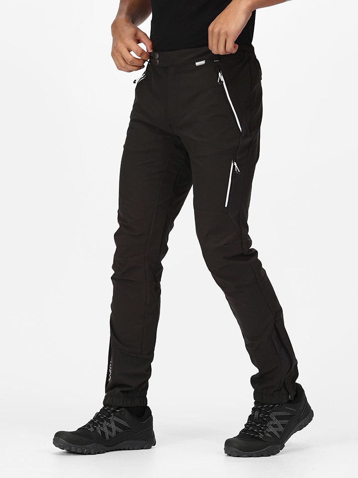 Regatta Softshellhose "Mountain" in Schwarz - 72% | Größe 60 | Herren-outdoorhosen