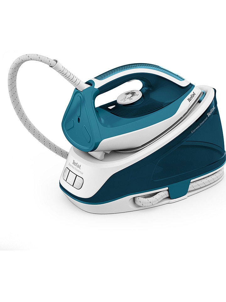 Tefal Dampfbügelstation "Express Essential" in Weiß/ Petrol - 62% | Haushalt-buegeleisen