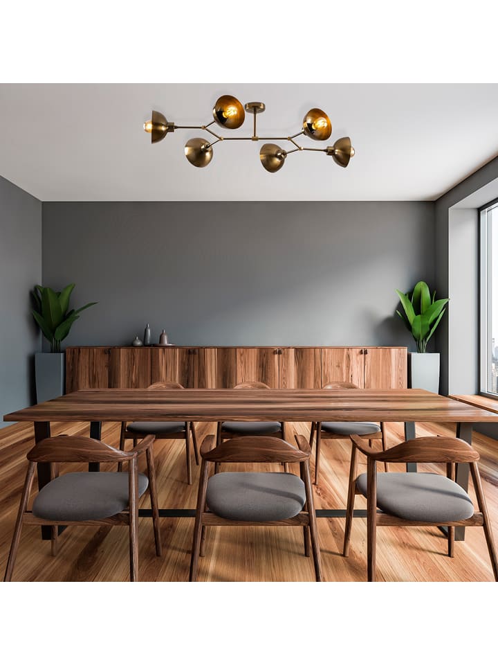 Opviq Deckenleuchte "Dram" in Gold - (B)102 x (T)52 cm - 68% | Haengeleuchten-deckenleuchten