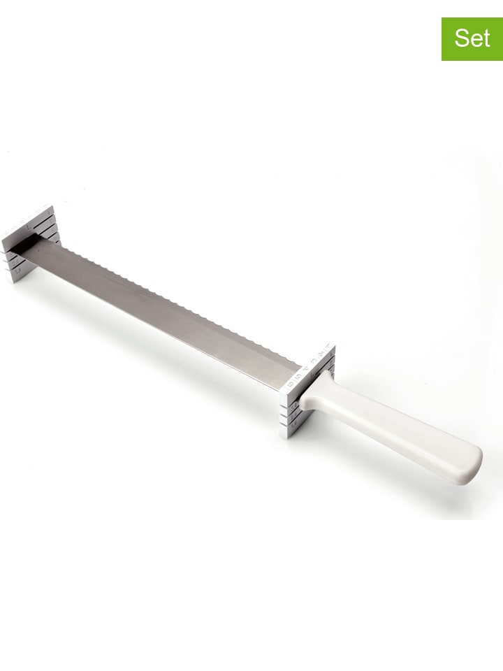 Kaiser 3tlg. Set: Tortenmesser "Inspiration" mit Distanzhalter in Weiß - 17% | Kuechenhelfer