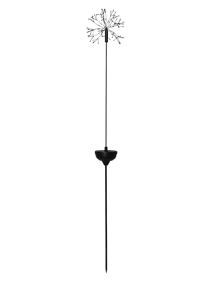 STAR Trading Solarna lampa ogrodowa LED "Firework" w kolorze czarnym - wys. 85 cm rozmiar: onesize