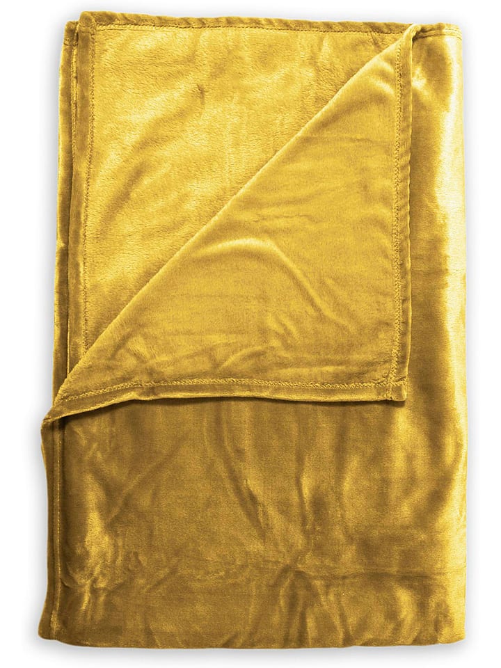 Zo!Home Plaid "Cara" in Gold - 16% | Größe 140x200 cm | Decken