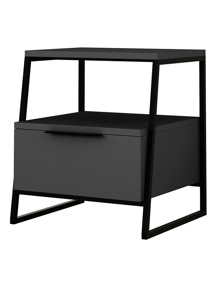 Scandinavia Concept Stolik nocny w kolorze antracytowo-czarnym - 45 x 50 x 40 cm rozmiar: onesize
