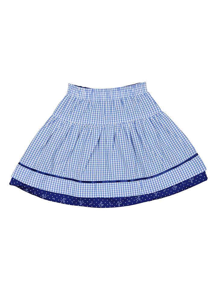 Isartrachten Wende-Trachtenrock in Hellblau/ Dunkelblau - 48% | Größe 92 | Baby-kleider-roecke