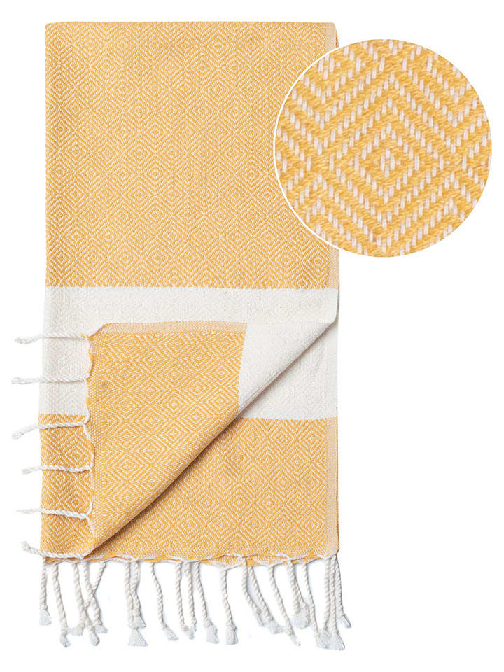 Diamant Strandtuch "Diamant" in Gelb - (L)180 x (B)100 cm - 32% | Badtextilien