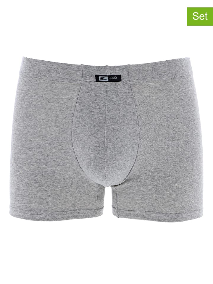 COTONELLA 2er-Set: Boxershorts in Grau - 3% | Größe M | Herren-waesche