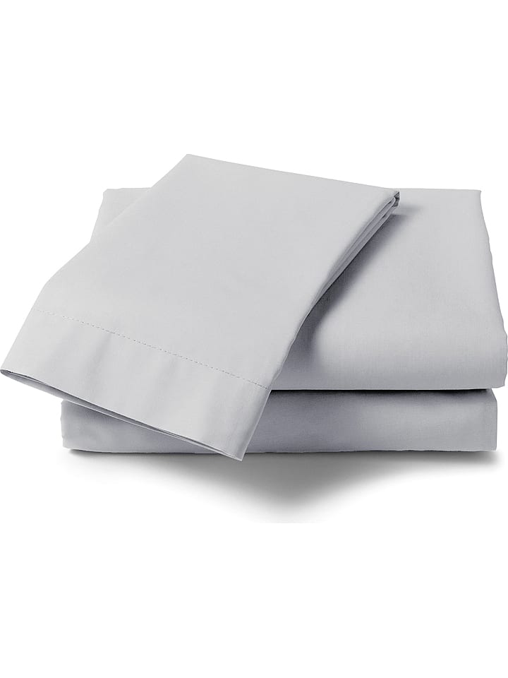 Heckett Lane Satin-Bettlaken "Elementi" in Grau - 55% | Größe 270x290 cm | Bettwaesche-bettwaren