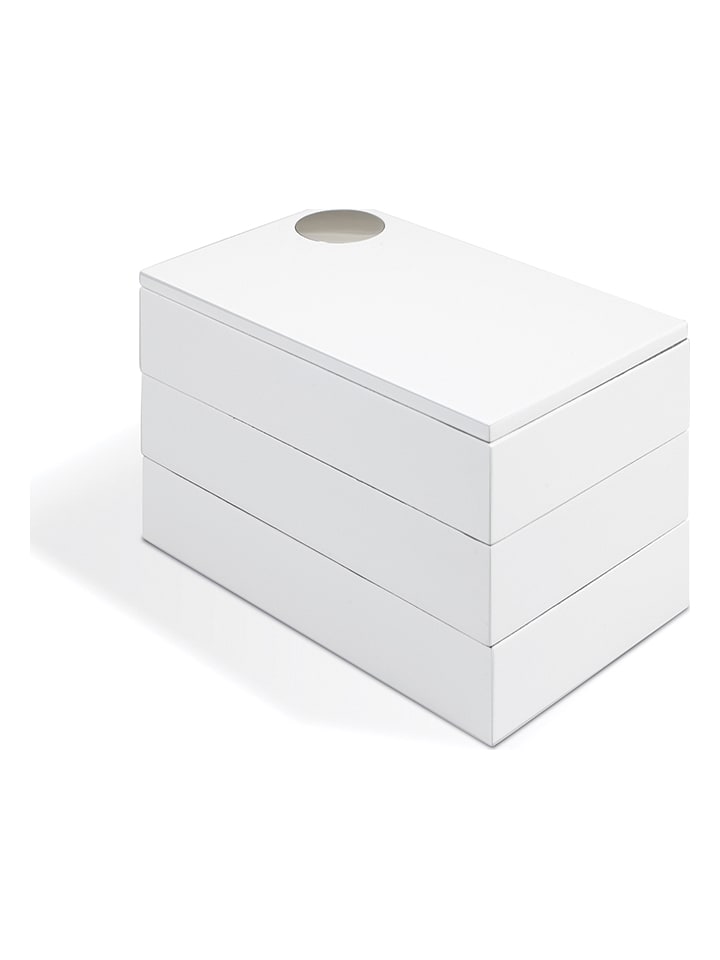 umbra Schmuckkasten "Spindle" in Weiß - (B)19 x (H)13 x (T)12 cm - 0% | Schmuckkaesten