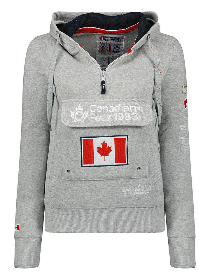Canadian Peak Hoodie "Gyrelle" in Grau - 67% | Größe XXL | Damen-sweatshirts-jacken