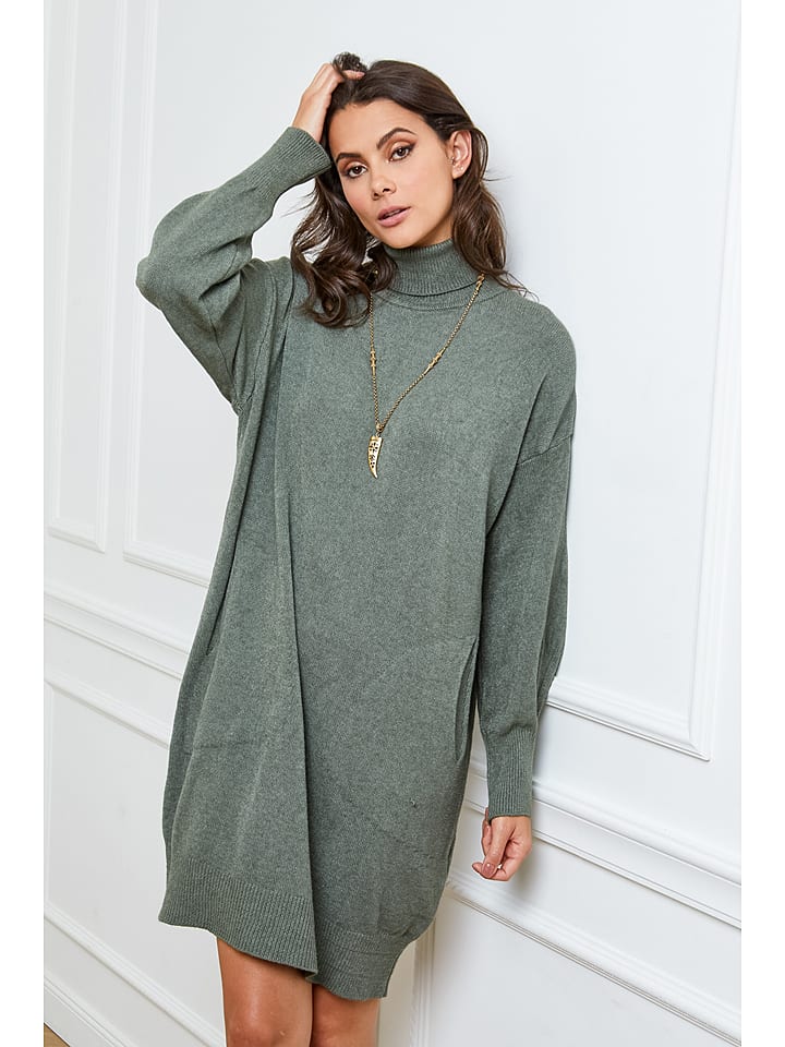 Joséfine Strickkleid "Halof" in Khaki - 74% | Größe M | Damen-kleider