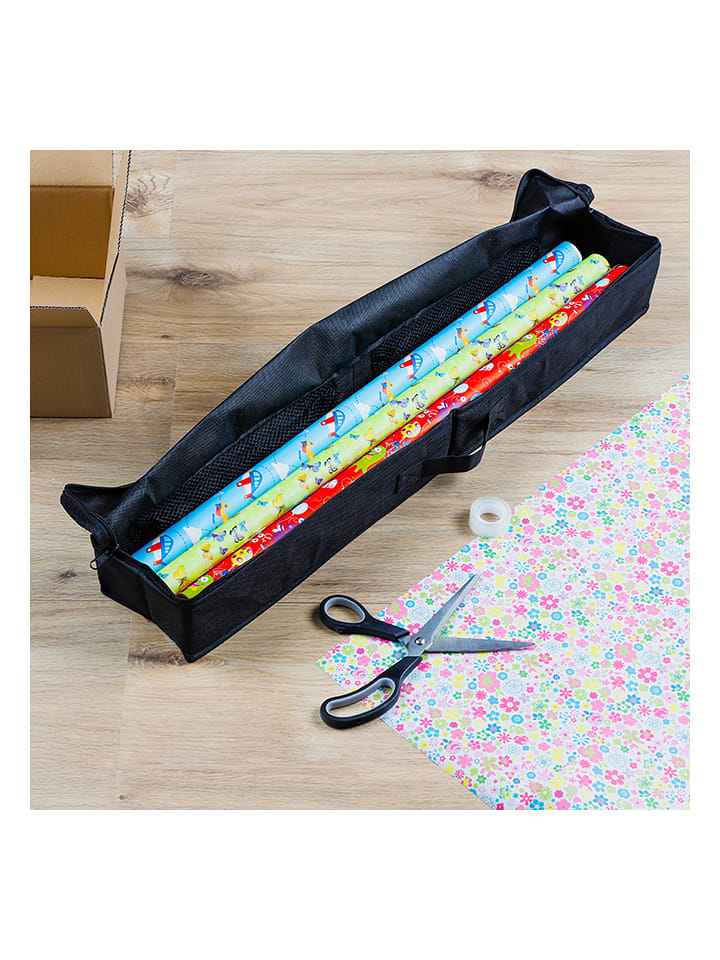Profiline Geschenkpapier-Organizer in Schwarz - (B)76 x (H)8 x (T)13 cm - 10% | Kisten-koerbe