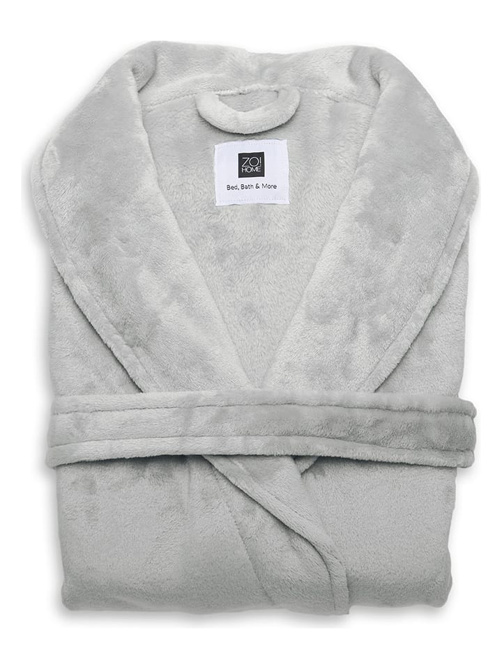 Zo!Home Bademantel "Cara" in Grau - 49% | Größe M | Badtextilien