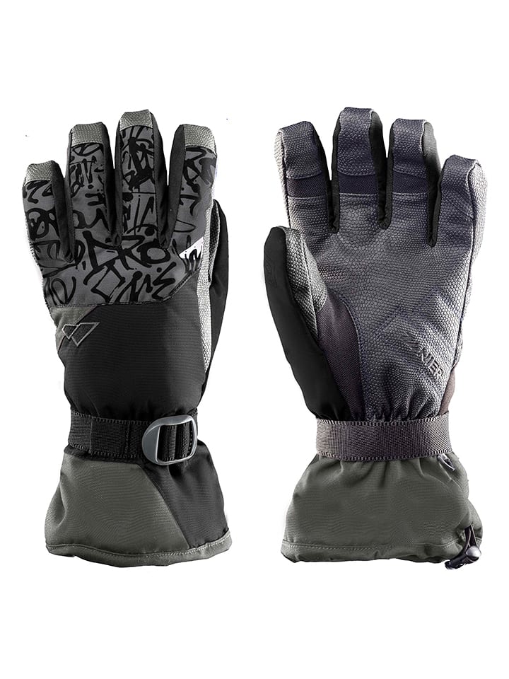 Zanier Ski-/ Snowboardhandschuhe "Gap STX" in Schwarz/ Grau - 68% | Größe 4 | Herren-handschuhe