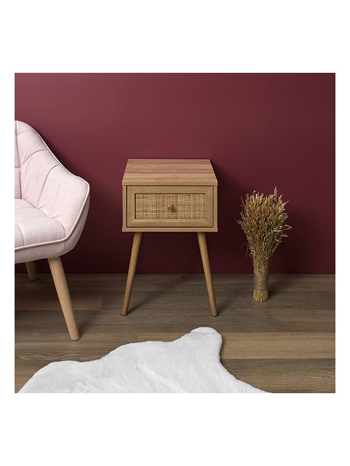 Ethnical Life Beistelltisch "Bali" in Hellbraun - (B)39 x (H)55,4 x (T)39 cm - 43% | Tische