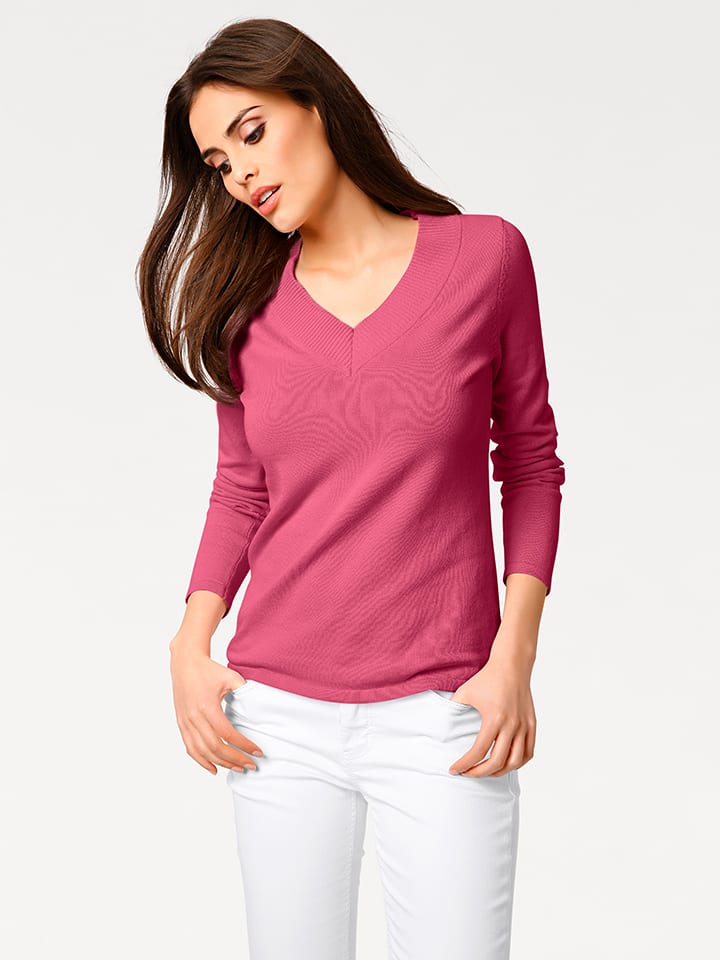 Heine Pullover in Pink - 53% | Größe 42 | Damen-pullover-cardigans