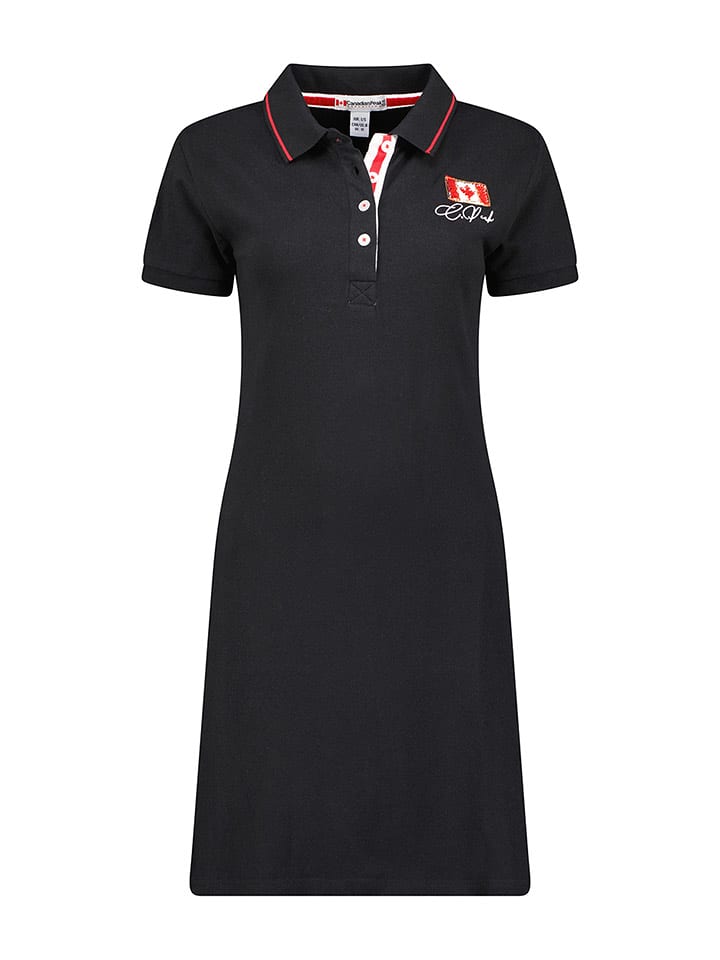 Canadian Peak Polokleid "Katcheak" in Schwarz - 53% | Größe L | Damen-kleider