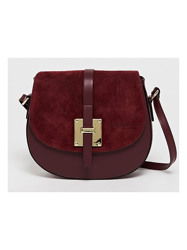 Victor & Hugo Paris Skórzana torebka w kolorze bordowym - 22 x 18 x 6 cm rozmiar: onesize