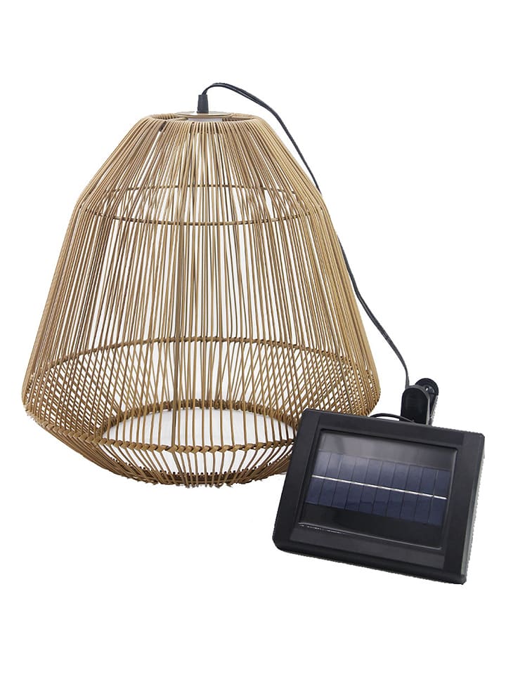 lumisky LED-Solarleuchte "Maya" in Hellbraun - (H)39 x Ø 41 cm - 78% | Aussenbeleuchtung