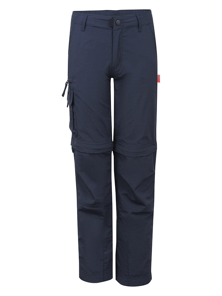 Trollkids Spodnie trekkingowe Zipp-Off "Oppland" - Regular fit - w kolorze granatowym rozmiar: 98