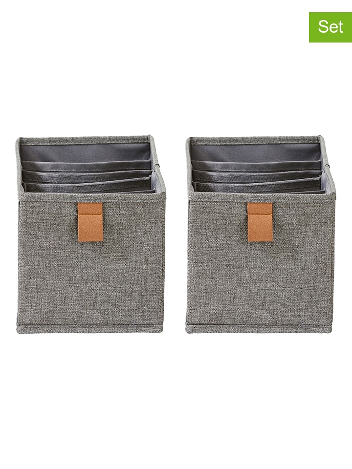 STORE IT 2er-Set: Organizer in Grau - (B)30 x (H)15 x (T)15 cm - 20% | Kisten-koerbe