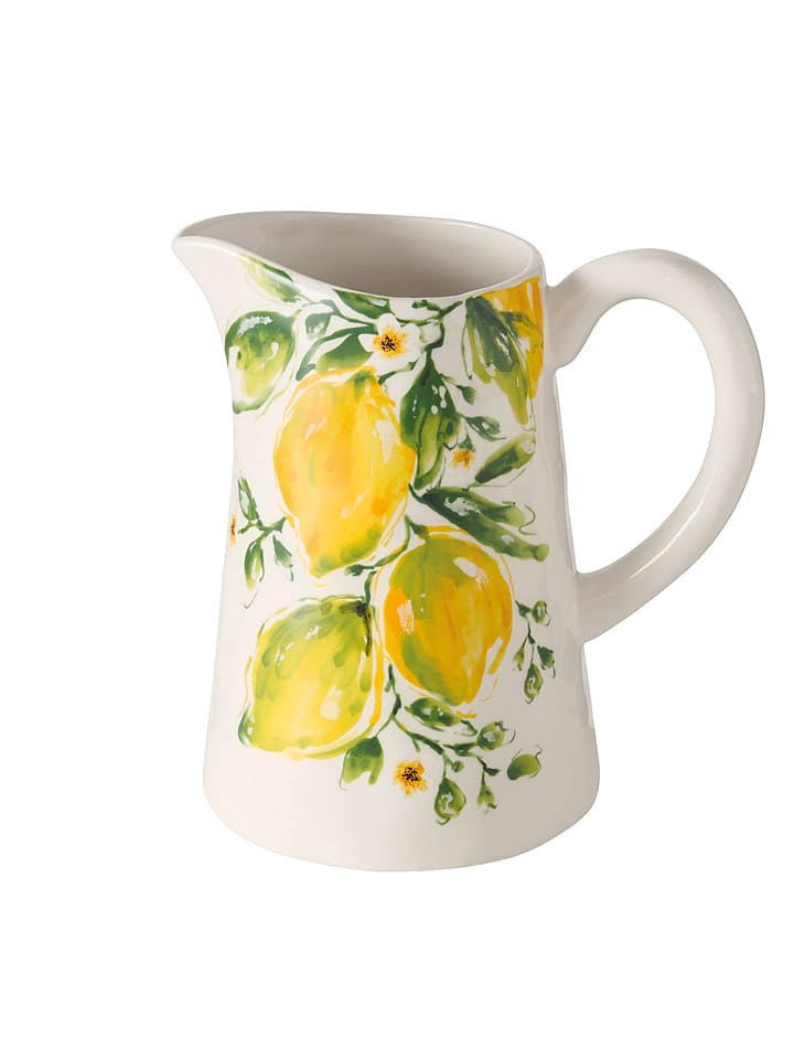 Boltze Krug "Lemony" in Weiß/ Gelb - 1,25 l - 36% | Gedeckter-tisch