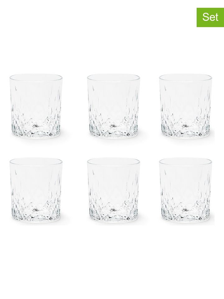 Trendy Kitchen by EXCÉLSA 6er-Set: Gläser "Varsavia" in Transparent - 330 ml - 40% | Gedeckter-tisch