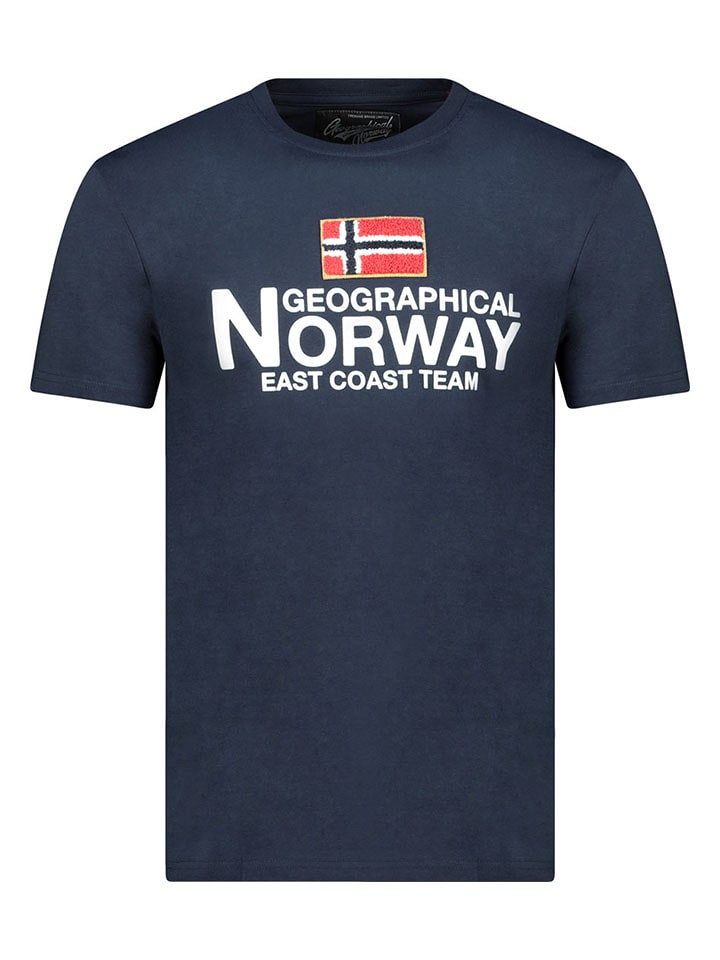 Geographical Norway Koszulka "Jacky" w kolorze granatowym rozmiar: L