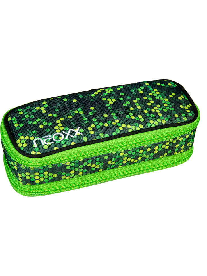 neoxx Schlamperetui "Catch" in Schwarz/ Limette - (L)22 x (B)10 x (H)6 cm - 14% | Federmaeppchen