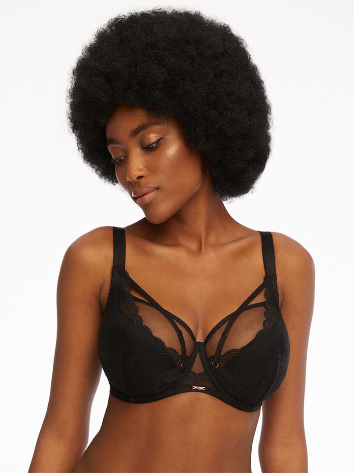 Kinga Halbschalen-BH "Alice" in Schwarz - 40% | Größe 90C | Damen-bhs