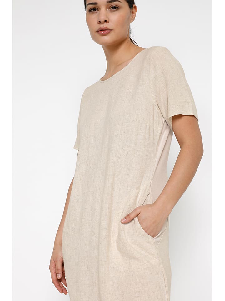 Kaffe Kleid "Liny" in Beige - 52% | Größe 40 | Damen-kleider
