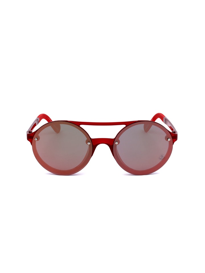 Moncler Damen-Sonnenbrille in Rot/ Rosa-Grün - 61% | Größe 53 | Damen-brillen