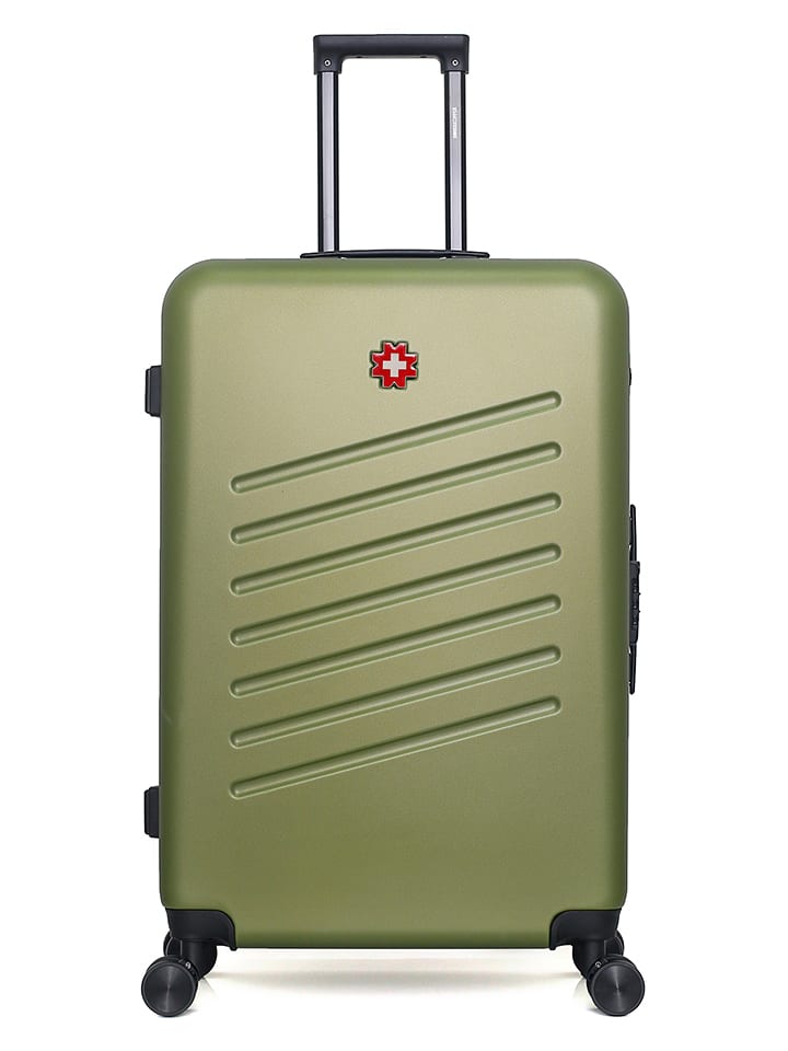 SWISS KOPPER Hardcase-Trolley "Zurich" in Khaki - (B)47 x (H)75 x (T)29 cm - 68% | Damen-koffer-reisegepaeck