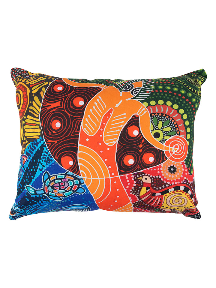 Trendy Kitchen by EXCÉLSA Poduszka "Aboriginal'' w kolorze jasnobrązowym ze wzorem - 50 x 40 cm rozmiar: onesize