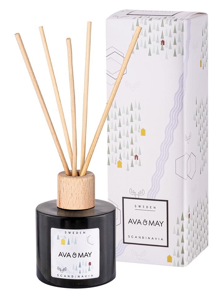 AVA & MAY Raumerfrischer "Schweden" in Schwarz - 100 ml - 25% | Kerzen-vasen