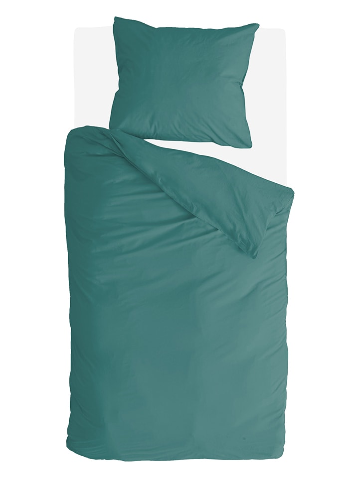 Byrklund Bettwäsche-Set "Go Velvet" in Grün - 45% | Größe 200x220 cm | Bettwaesche-bettwaren