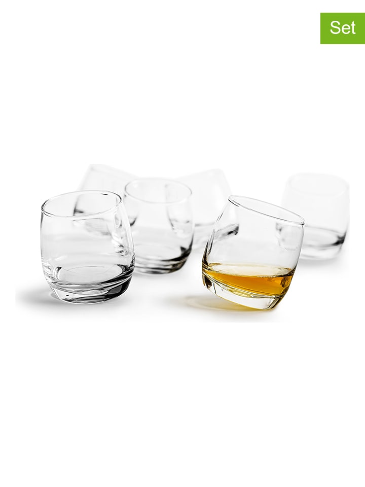 Sagaform 6er-Set: Whiskeygläser in Transparent - 200 ml - -6% | Gedeckter-tisch