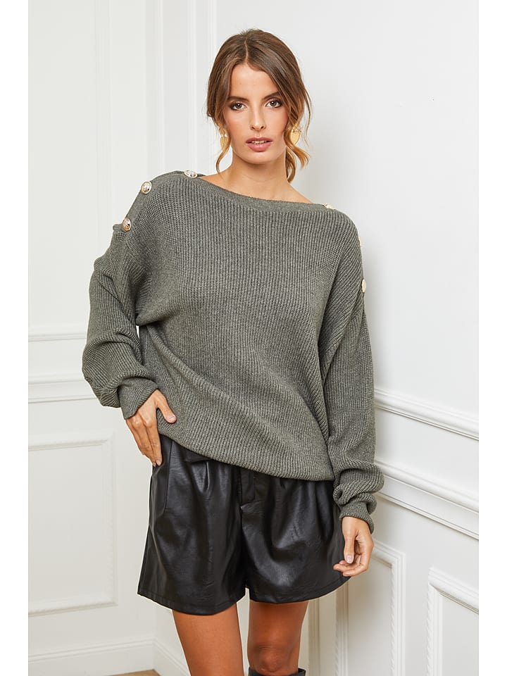 So Cachemire Pullover "Cornella" in Oliv - 76% | Größe S | Damen-pullover-cardigans