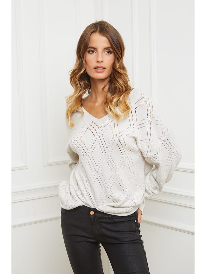 Joséfine Pullover "Cetif" in Weiß - 76% | Größe L | Damen-pullover-cardigans