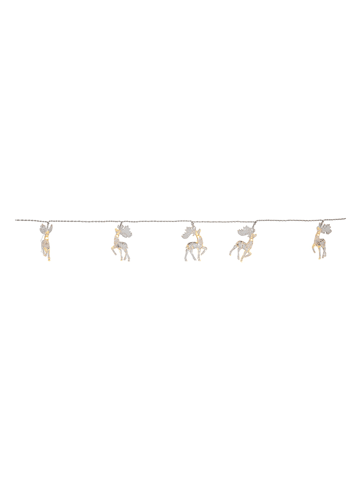 STAR Trading Łańcuch świetlny LED "Izy" w kolorze srebrnym - dł. 135 cm rozmiar: onesize