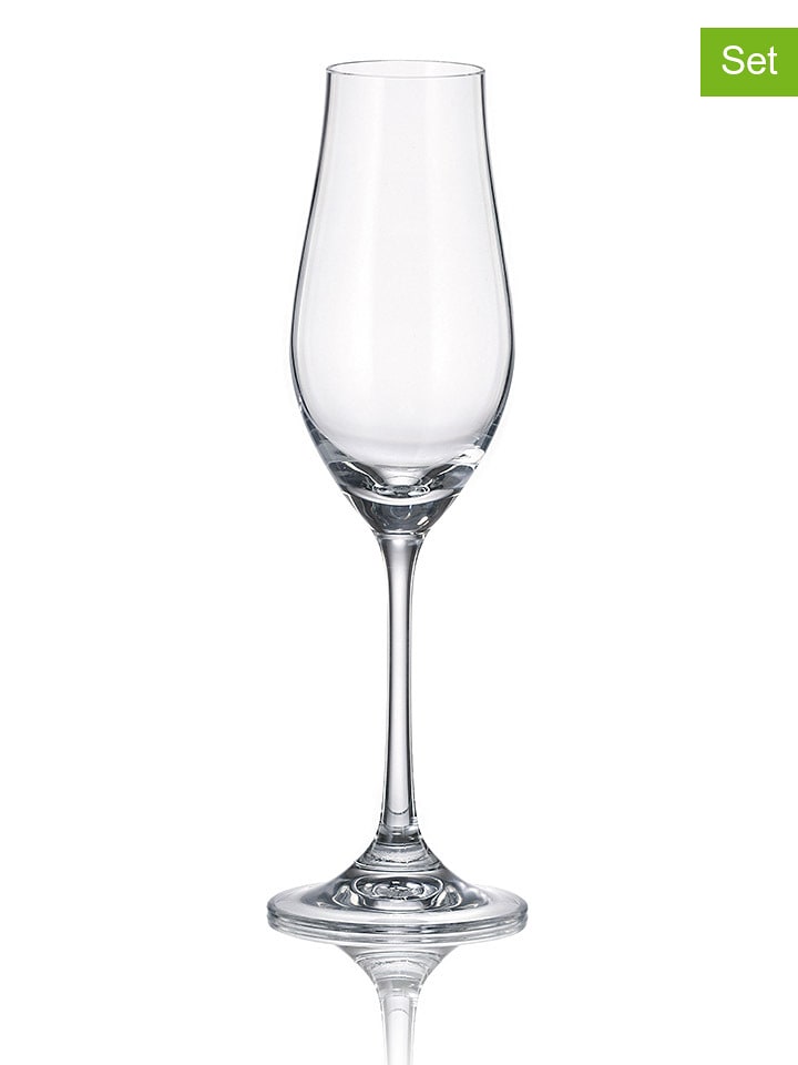 Ogo Living 6er-Set: Sektgläser in Transparent - 200 ml - 24% | Gedeckter-tisch