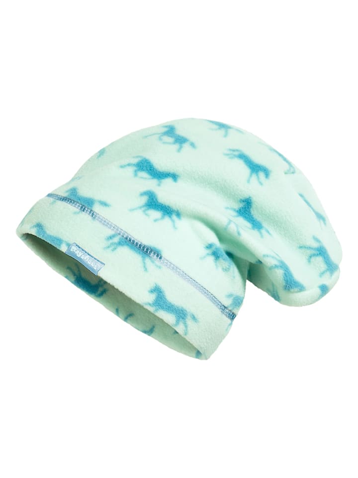 Playshoes Polarowa czapka beanie w kolorze turkusowym rozmiar: 53 cm