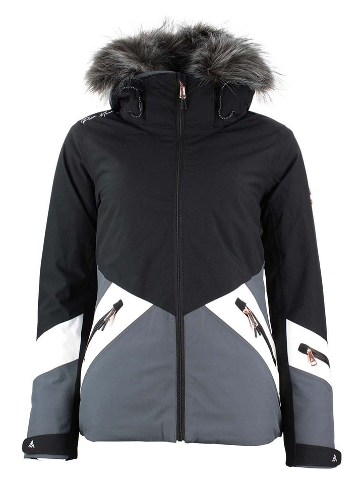 Peak Mountain Ski-/ Snowboardjacke "Anita" in Schwarz/ Grau - 74% | Größe S | Damen-outdoorjacken